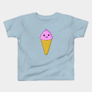 Cute Pink Kawaii Ice Cream Kids T-Shirt